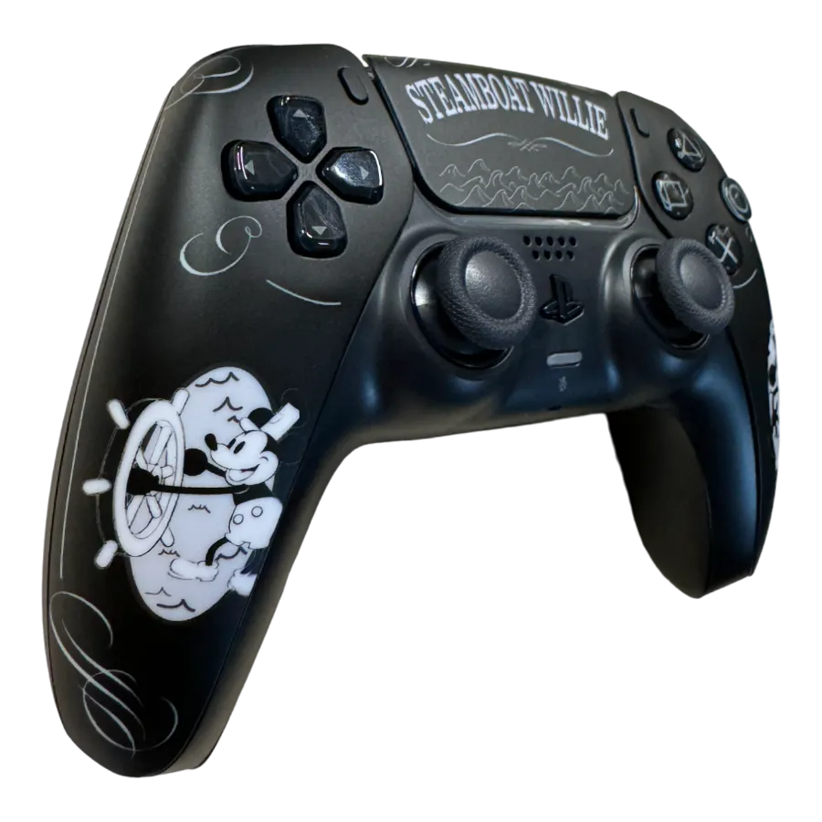 Clever Gaming Steamboat Willie PS5 controller cartoon