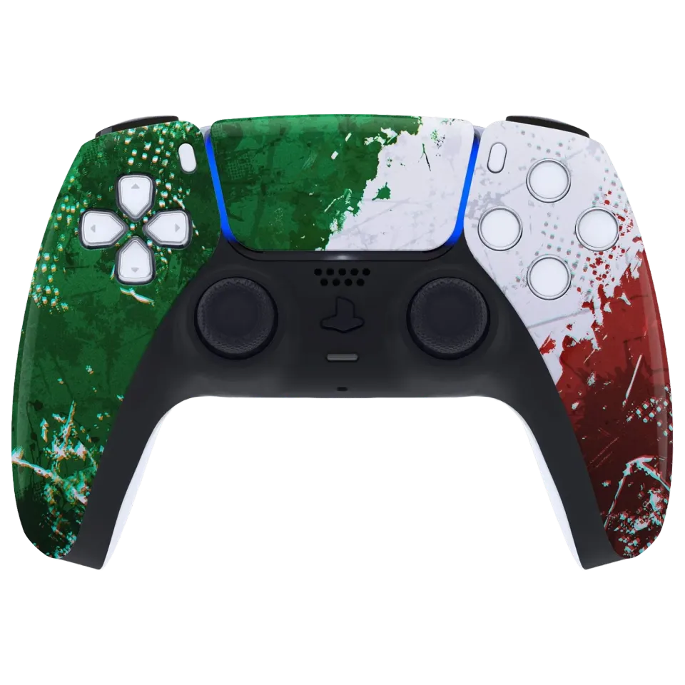 Clever Gaming Tricolore PS5 controller groen-wit-rood
