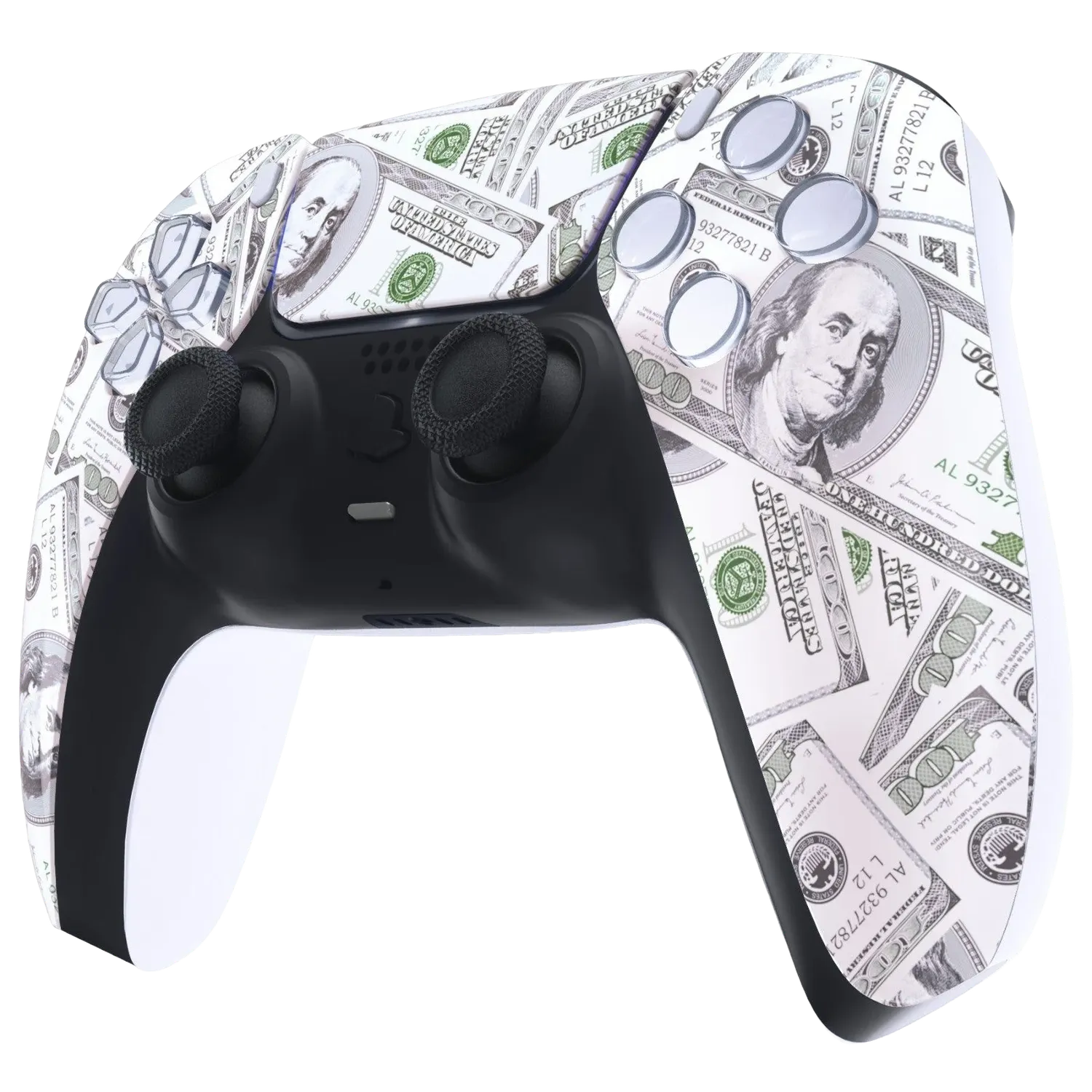 Clever Gaming Dollars PS5 controller dollar design