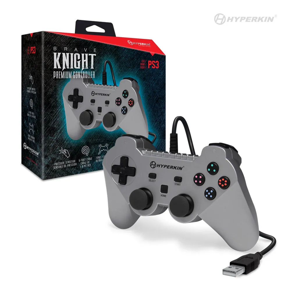 Hyperkin Brave Knight Premium bedrade controller zilver PS3