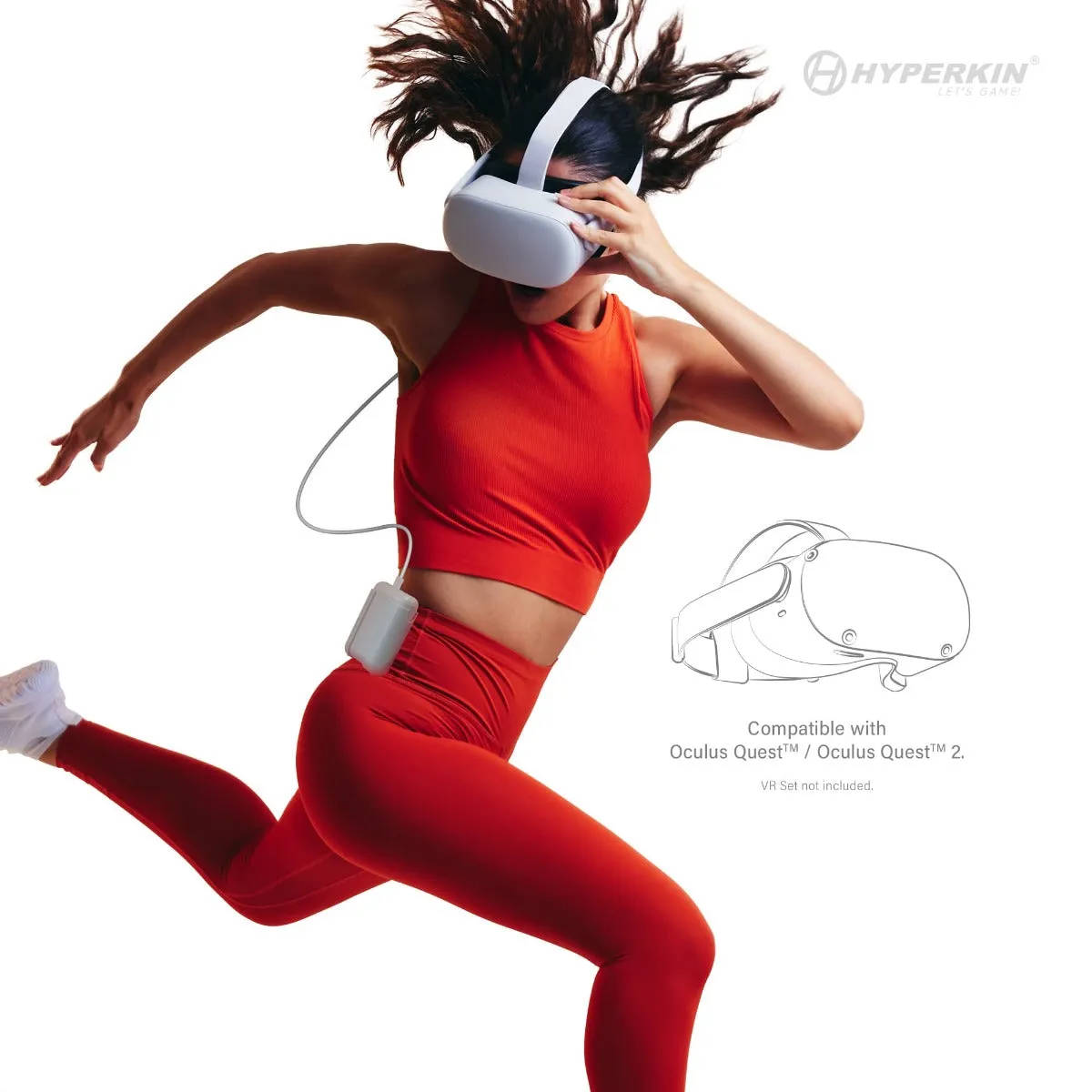 Hyperkin PowerSlack batterij met riemclip Quest Quest 2 6-8 uur