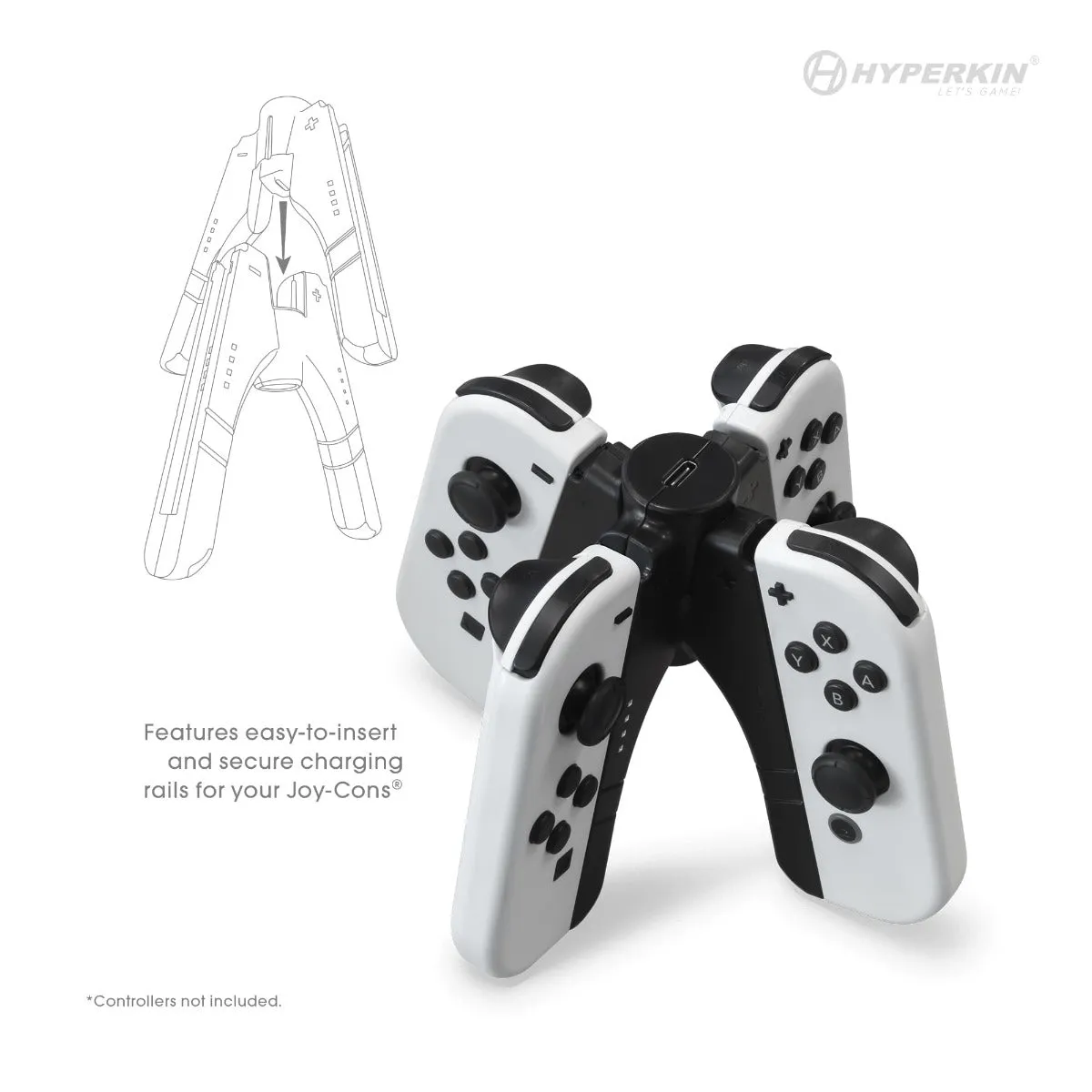 Hyperkin UltraBeam Projecting Charging Handles Joy-Con lader