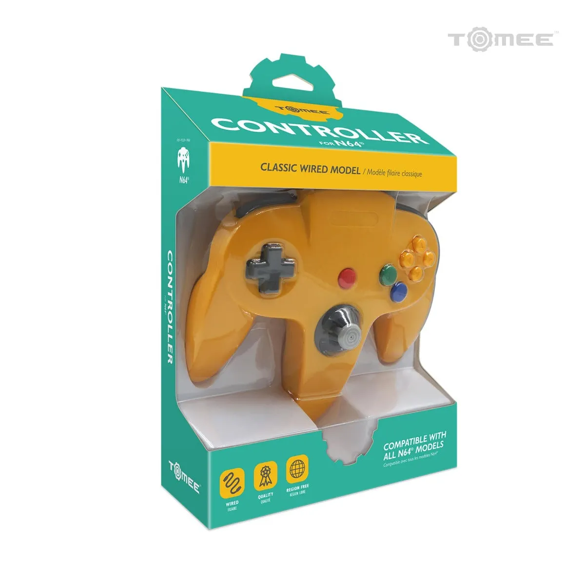 Hyperkin Wired N64 Controller geel met uitbreidingspoort