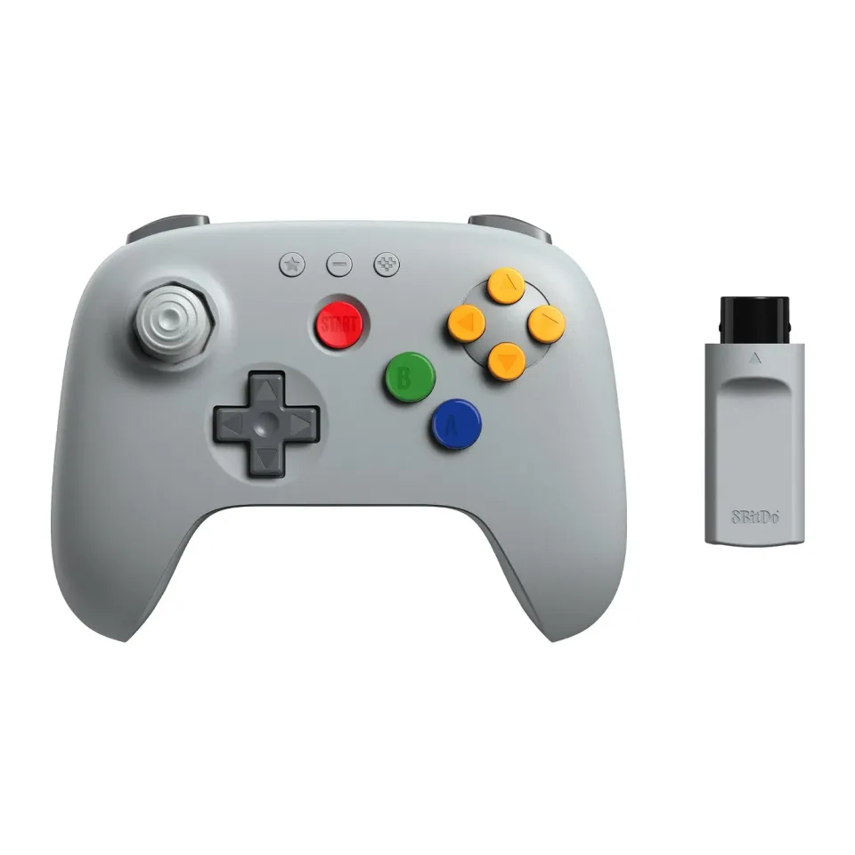 8BitDo 64 2.4G controller Classic Grey draadloos
