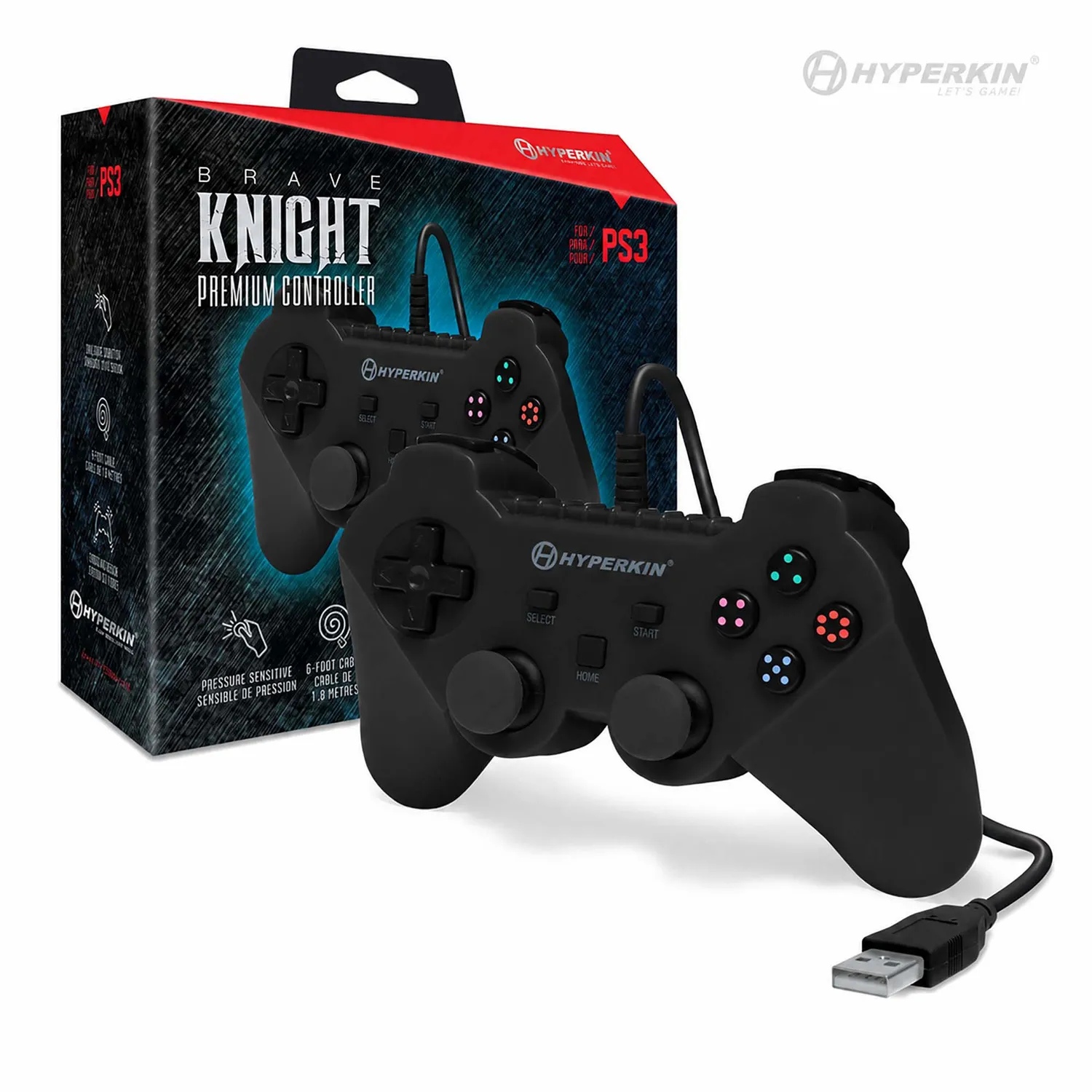 Hyperkin Brave Knight Premium controller zwart bedraad