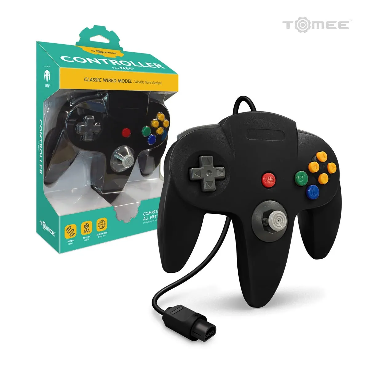 Hyperkin Wired N64 Controller bedrade controller zwart