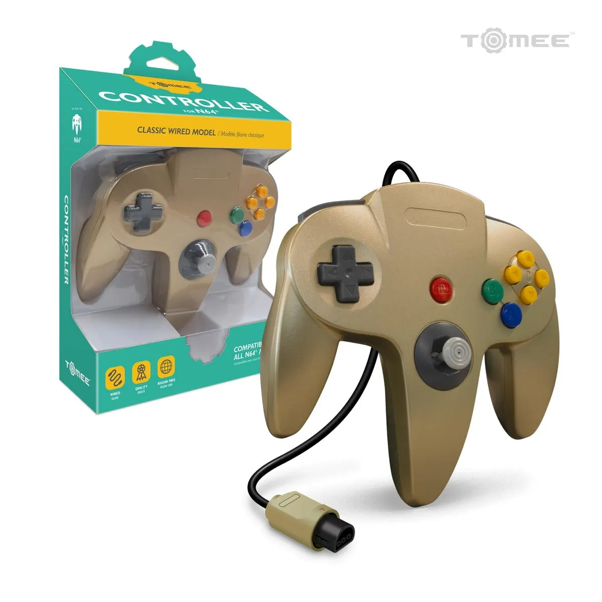 Hyperkin N64 bedrade controller goud klassiek