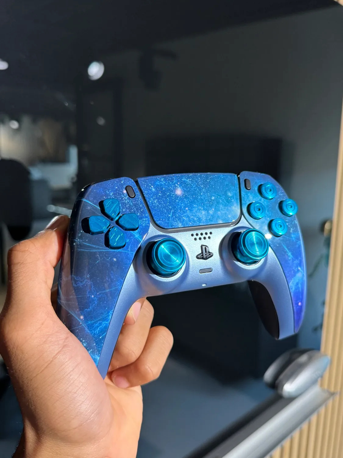 Clever Gaming Blue Vortex PS5 controller blauw