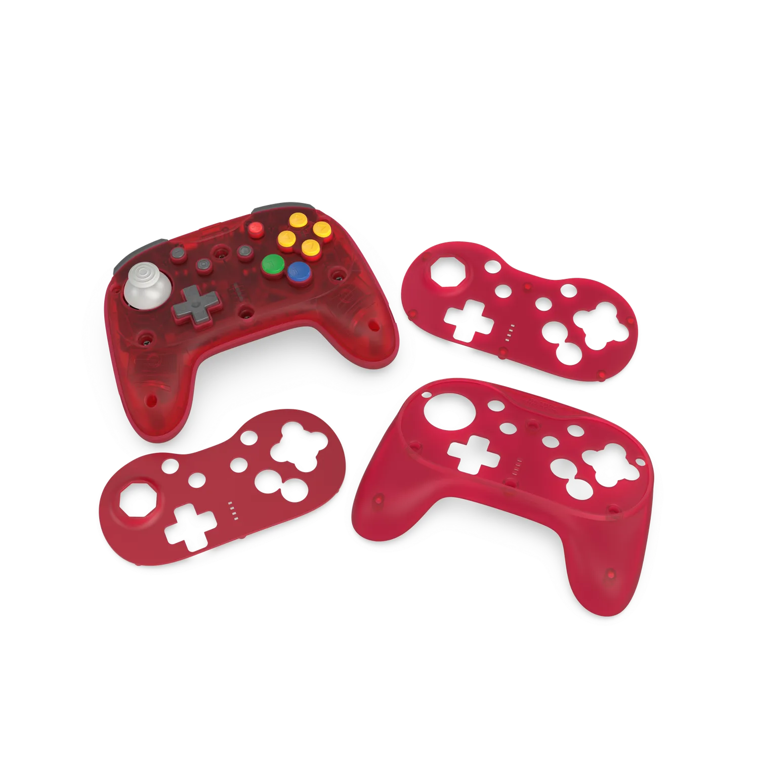 Hyperkin Brawler64 N64 Pro controller watermelon rood hall effect