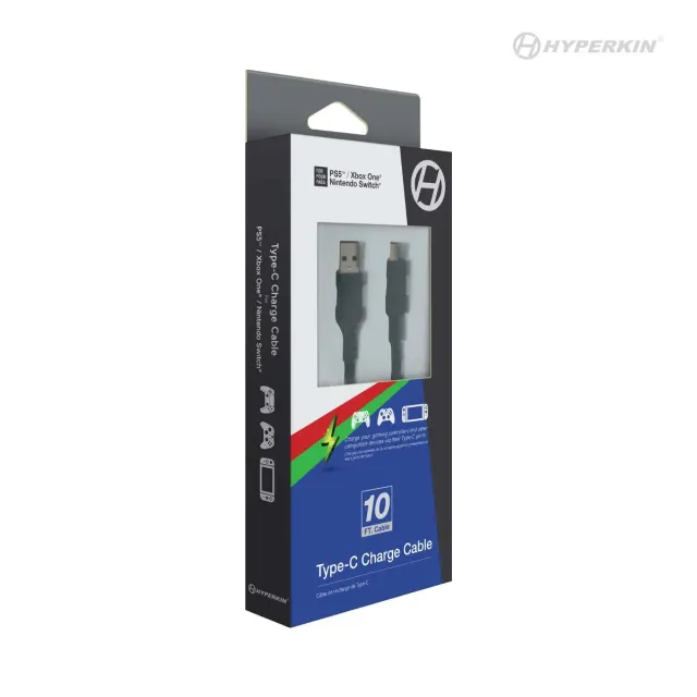 Hyperkin Type-C oplaadkabel 3 m Xbox PS5 Switch controllers