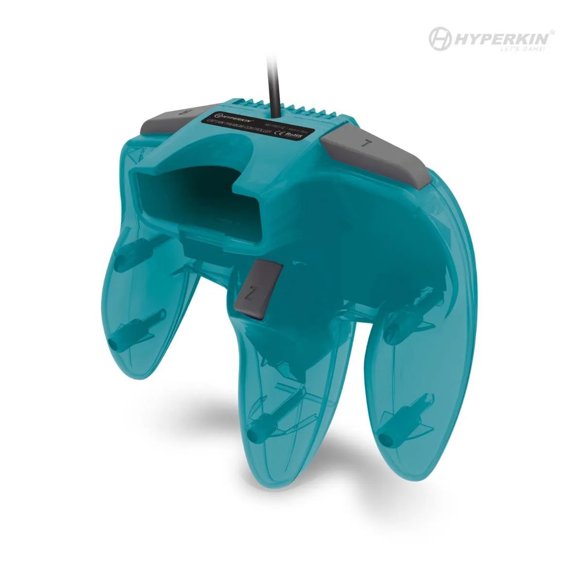 Hyperkin Captain N64 bedrade controller turquoise retro