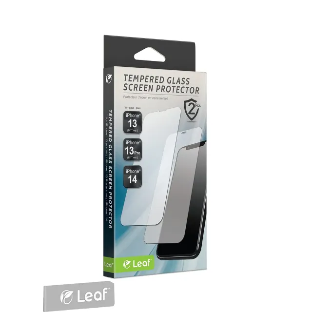 Hyperkin iPhone 13 / 14 glazen screenprotector 2-pack helder