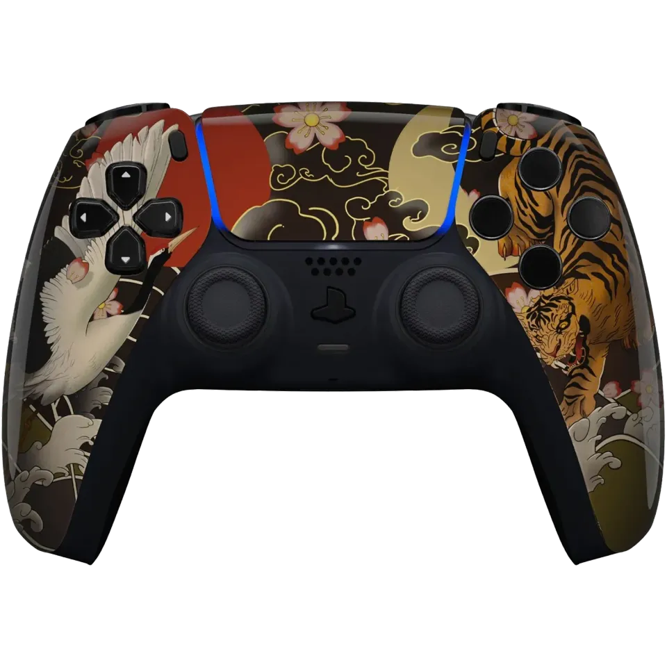 Clever Gaming Tiger and Crane PS5 controller met print