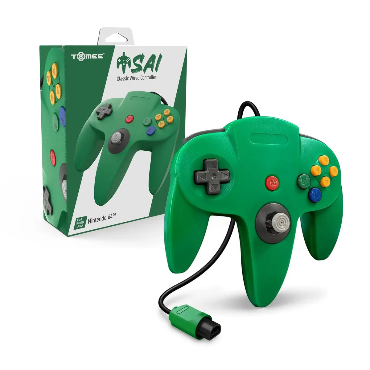 Hyperkin N64 bedrade controller groen voor Nintendo 64