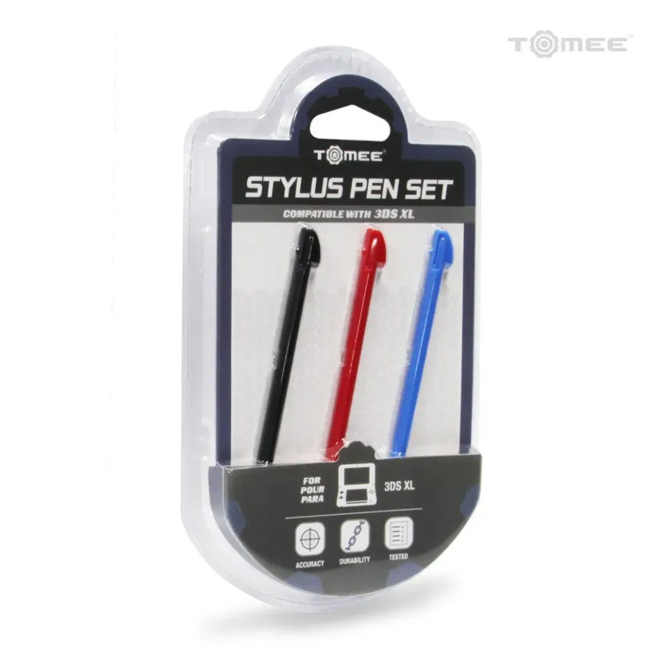 Tomee Stylus Set stylus 3-pack 3DS XL rood wit zwart