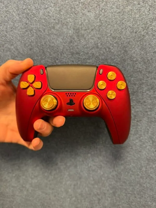 Clever Gaming Iron Man Shine PS5 controller rood-goud