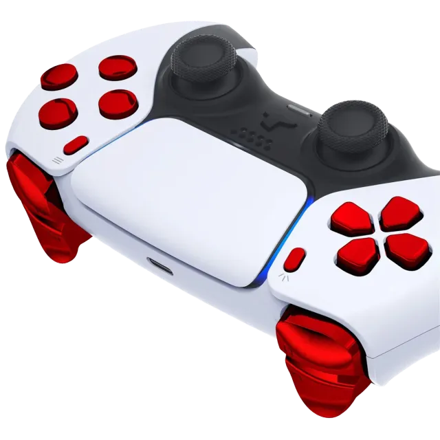 Clever Gaming Button Kit knoppenset Glossy Chrome Rood