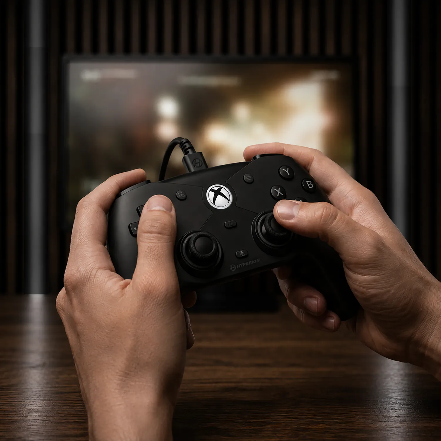Hyperkin The Competitor bedrade controller zwart Xbox PC