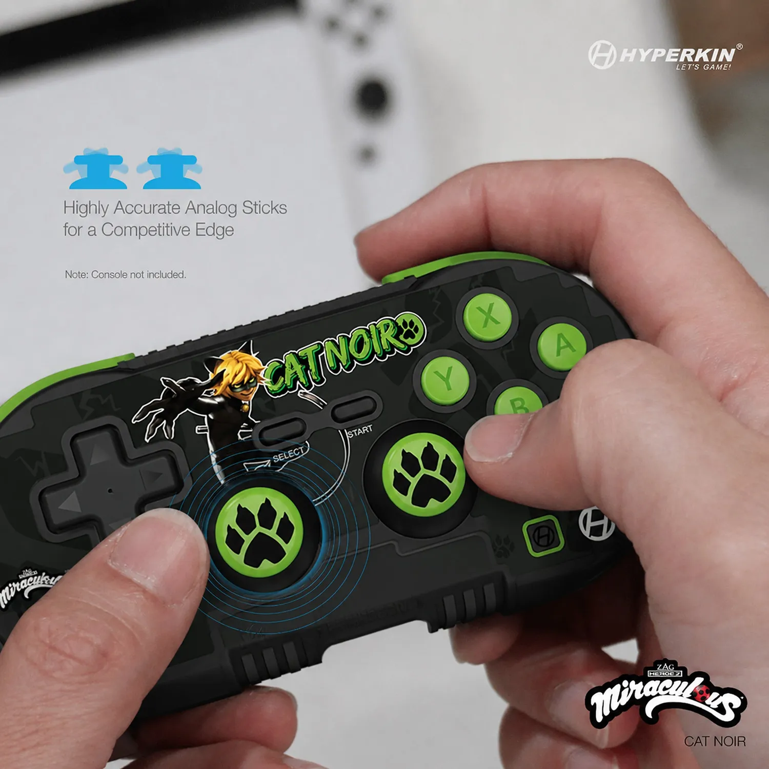 Hyperkin Pixel Art Miraculous Cat Noir controller bluetooth