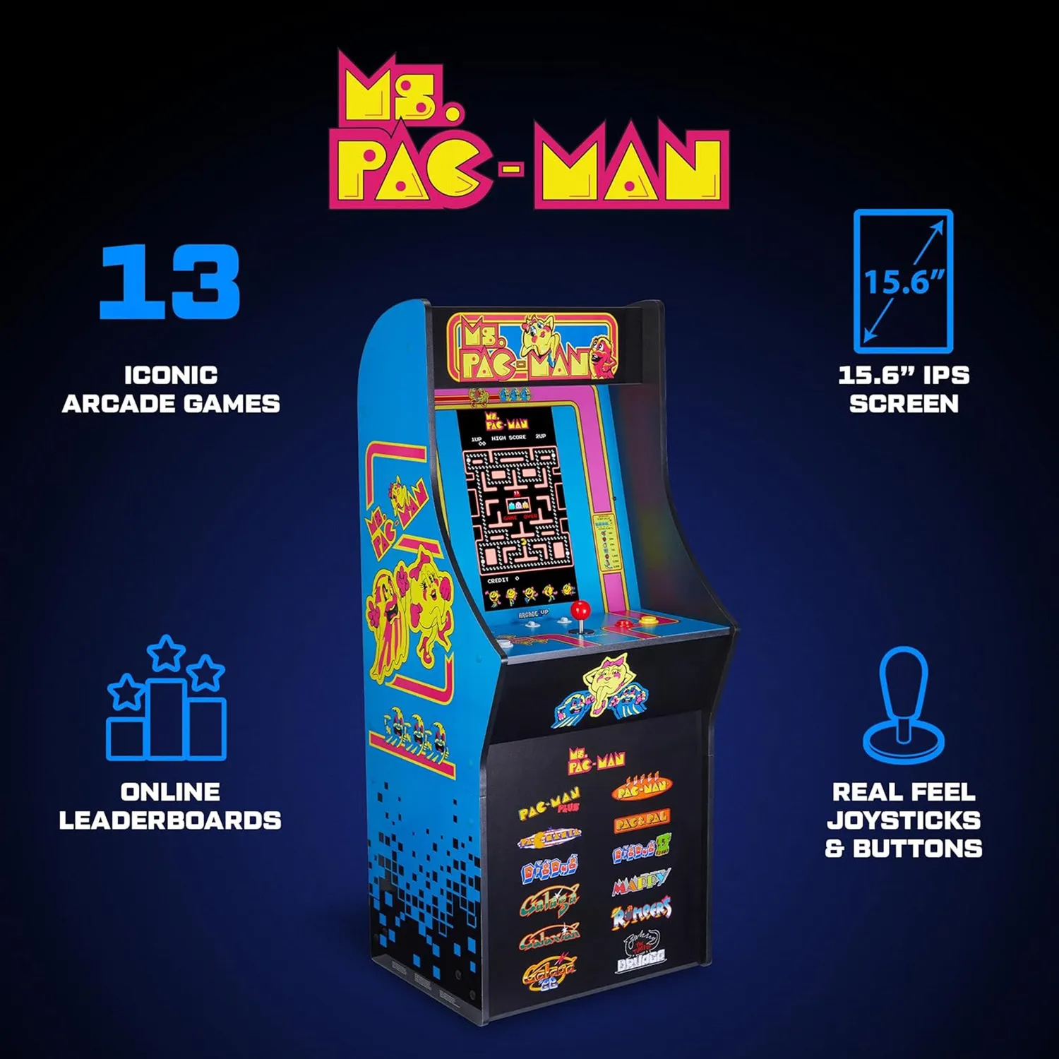 Arcade1Up Classic SE Ms. Pac-Man arcadeautomaat 13 spellen