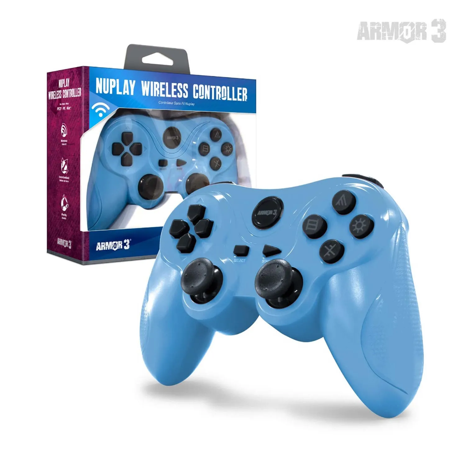 Hyperkin NuPlay draadloze controller lichtblauw PS3