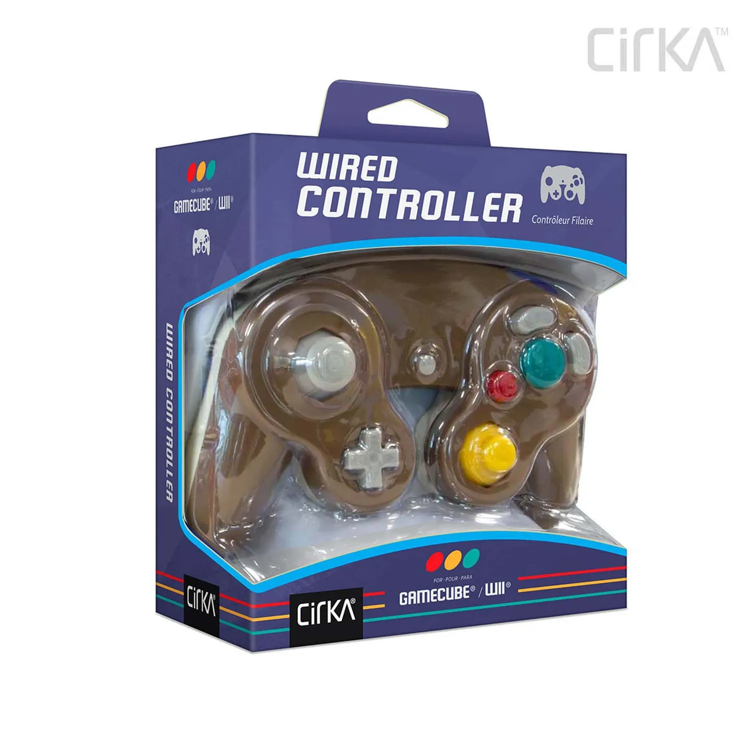Hyperkin CirKa bedrade controller GameCube bruin beige