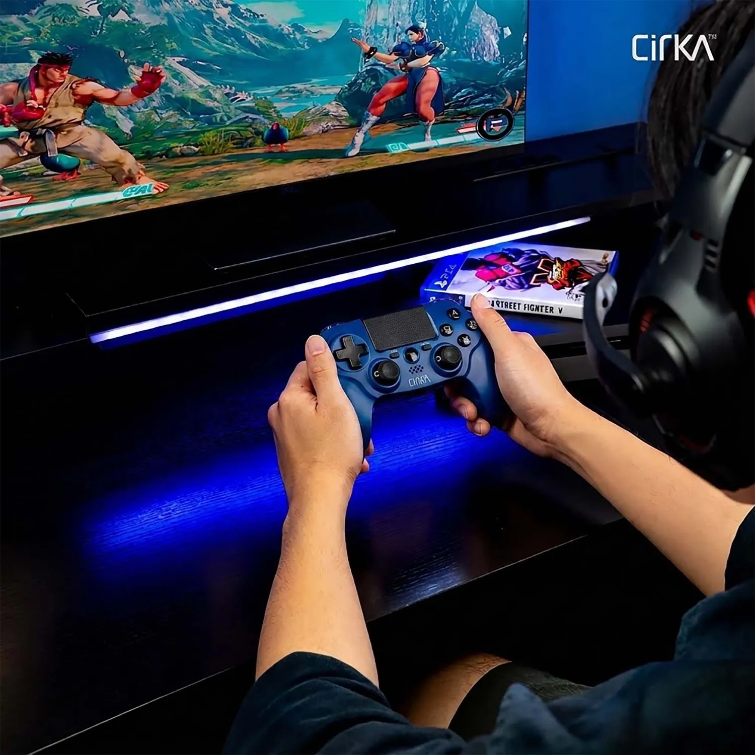 Hyperkin NuForce draadloze controller twilight blue PS4