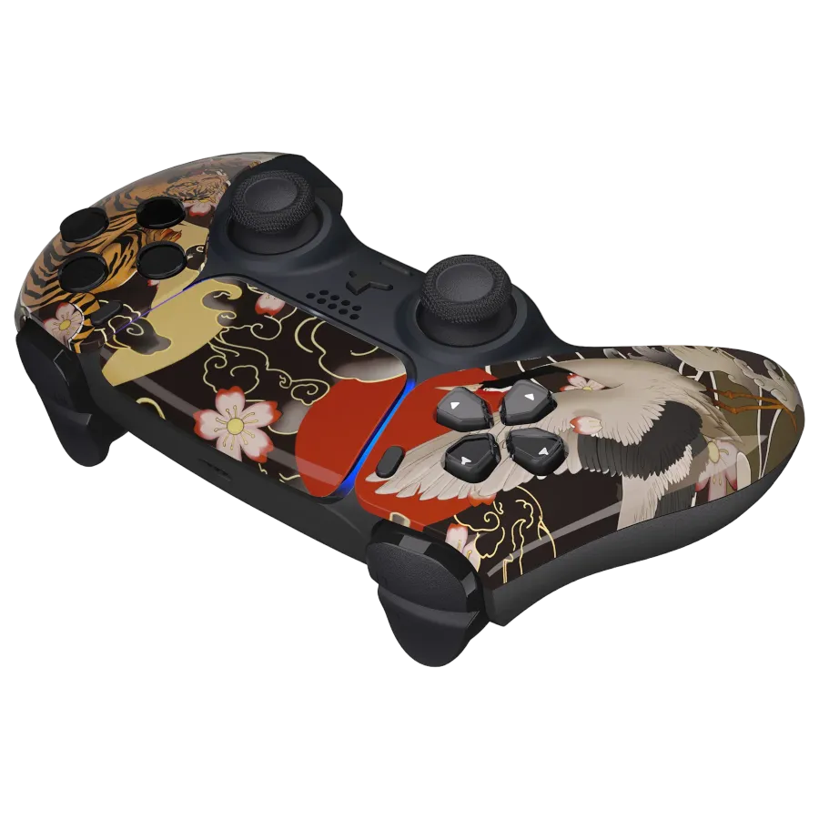 Clever Gaming Tiger and Crane PS5 controller met print