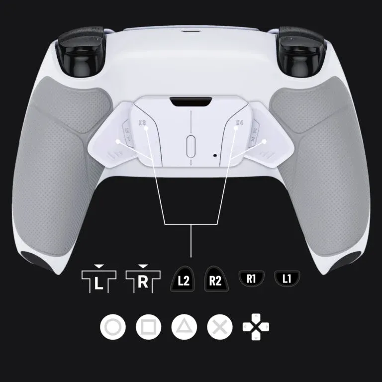 Clever PS5 Esports Four Button controller wit met 4 pedalen