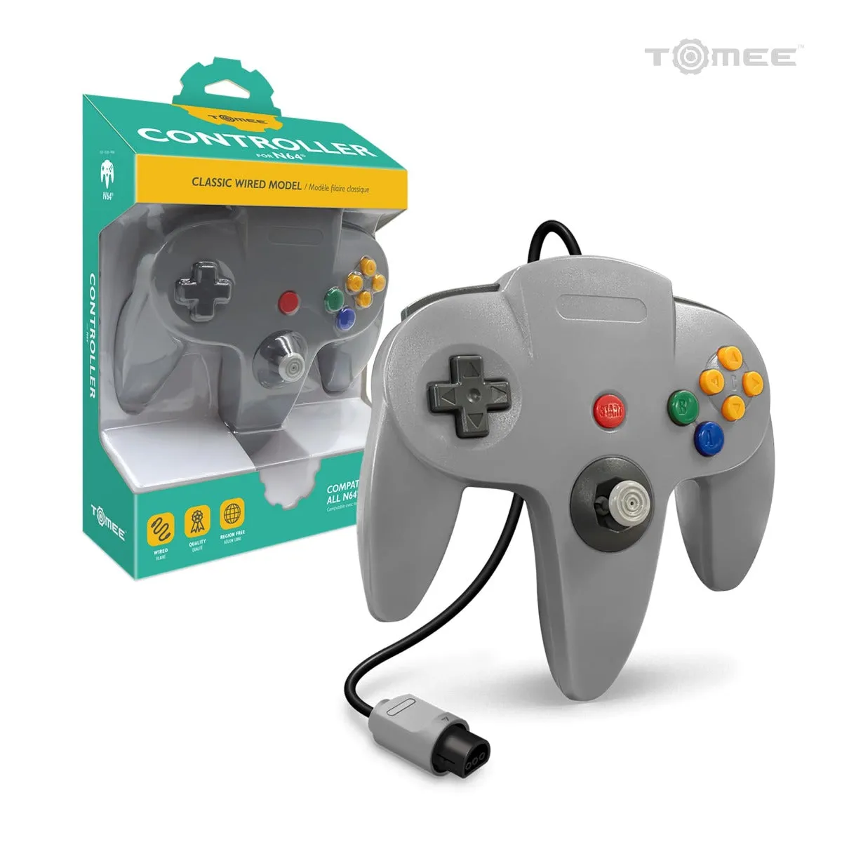 Hyperkin Wired N64 Controller bedraad grijs