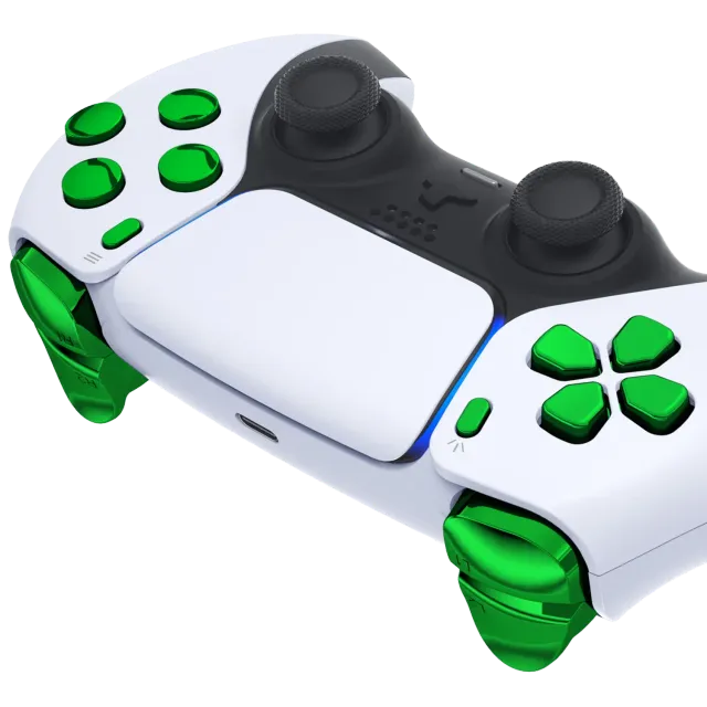 Clever button kit knoppenset chroom groen voor Xbox mod