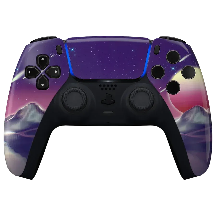 Clever Gaming Retro Galaxy PS5 controller galaxyprint