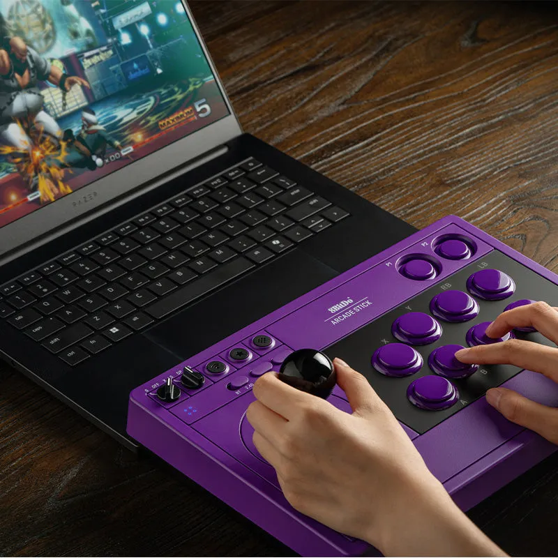 8BitDo Arcade Stick vechtstick controller paars draadloos
