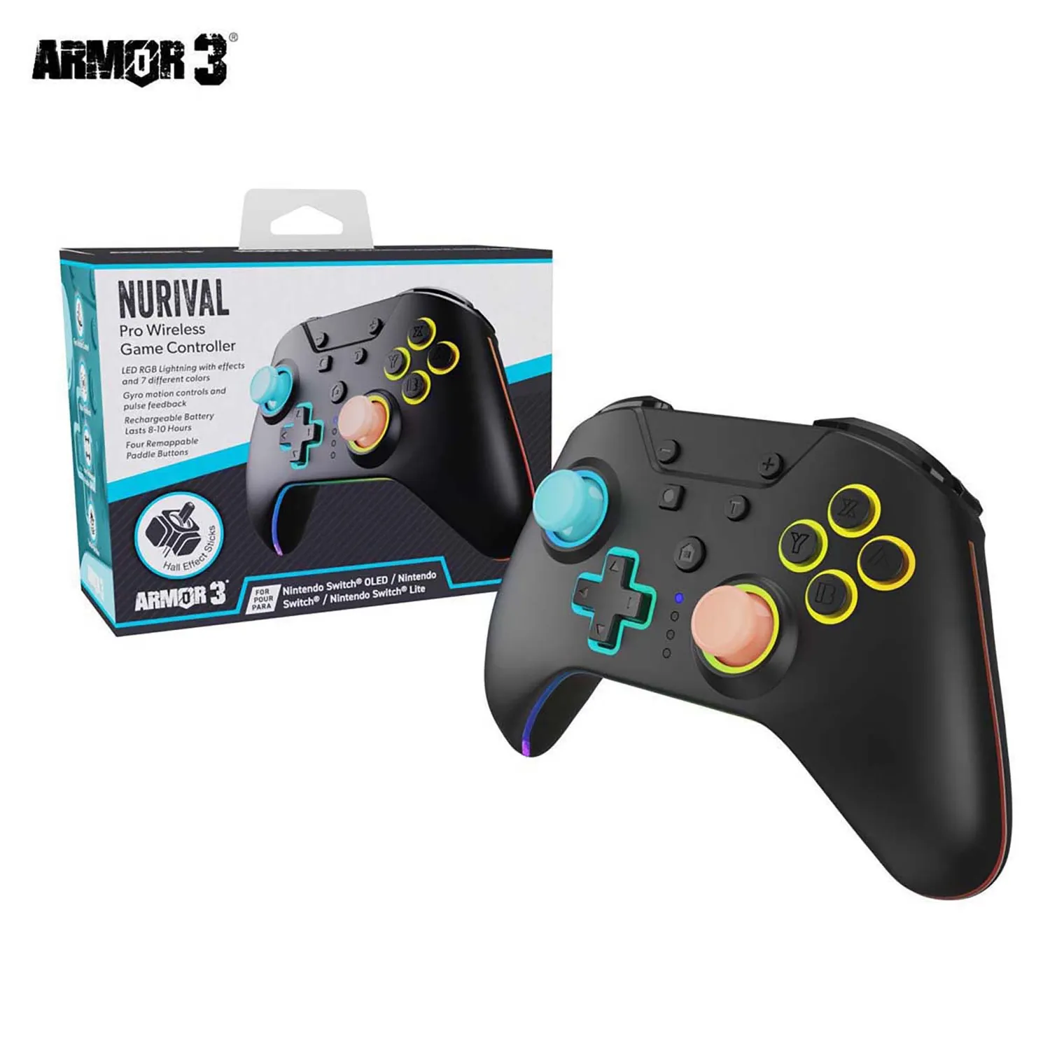 Armor 3 NuRival Pro Wireless controller Switch driftvrij