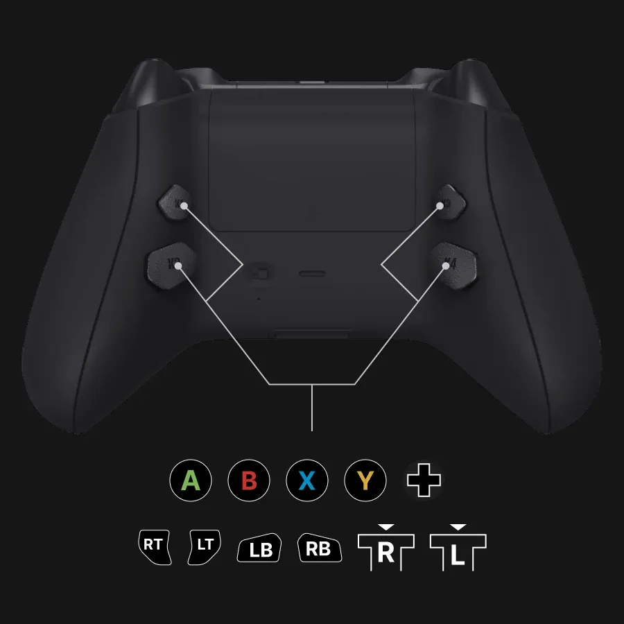Clever Gaming Esports Xbox controller zwart rear buttons