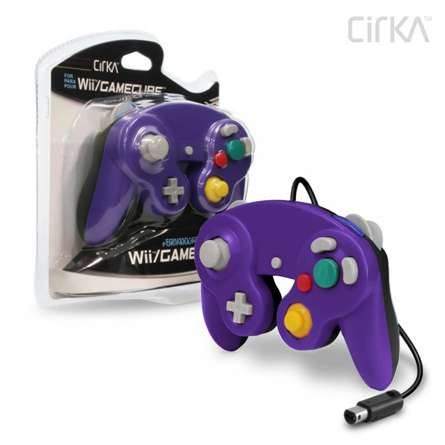 Hyperkin CirKa bedrade controller paars-zwart GameCube Wii
