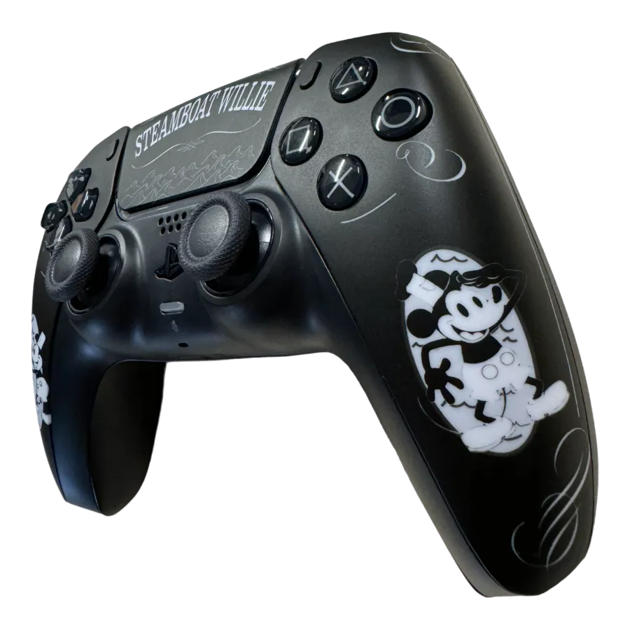 Clever Gaming Steamboat Willie PS5 controller cartoon