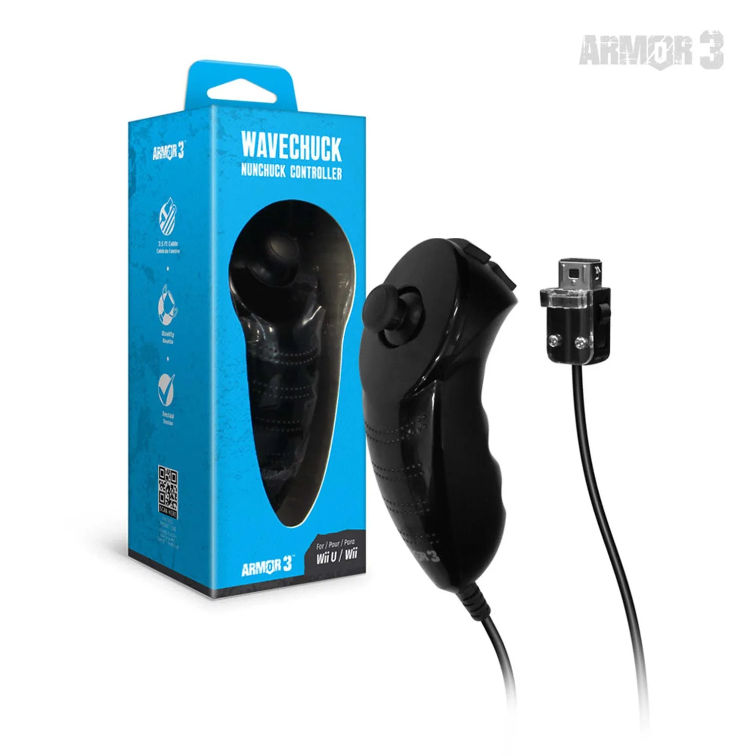 Hyperkin WaveChuck nunchuck controller zwart Wii