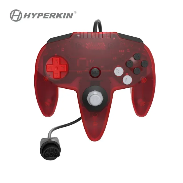 Hyperkin Captain+ M64 controller Ruby N64 bedraad