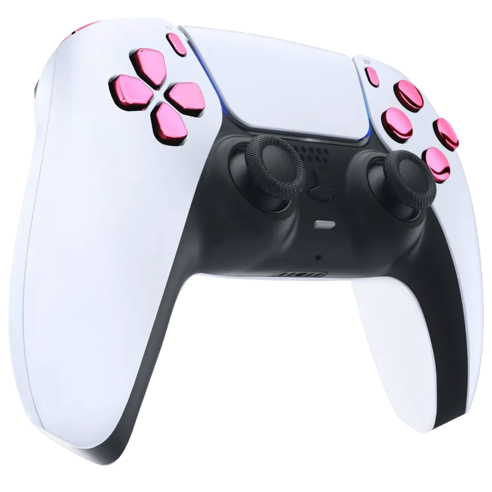 Clever Gaming Chrome Pink Button Kit Glans