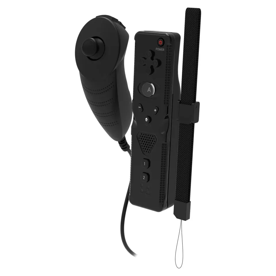 Hyperkin Armor3 NuWave Deluxe Wii remote zwart + nunchuk