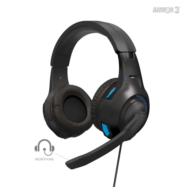 Armor3 SoundTac gaming headset bedraad blauw/oranje