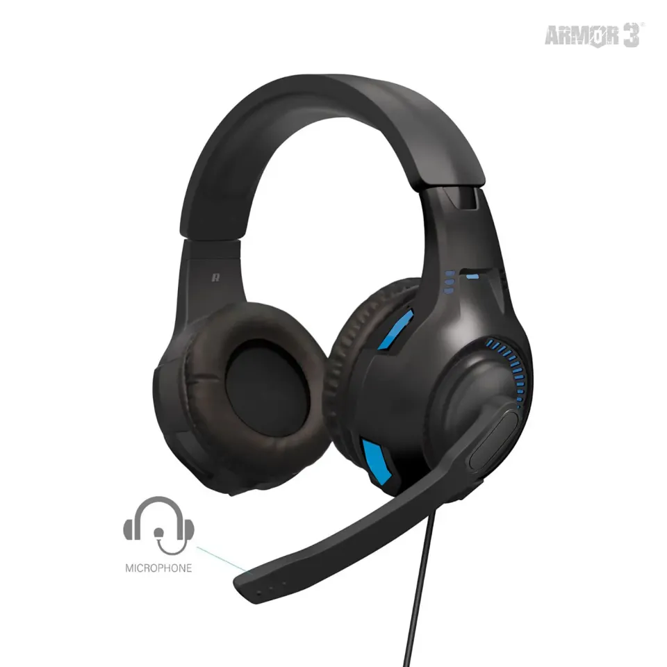 Armor3 SoundTac gaming headset bedraad blauw/oranje