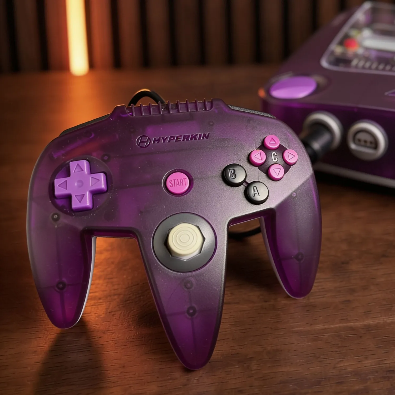 Hyperkin Captain+ controller N64 M64 lavender 3m kabel driftvrij