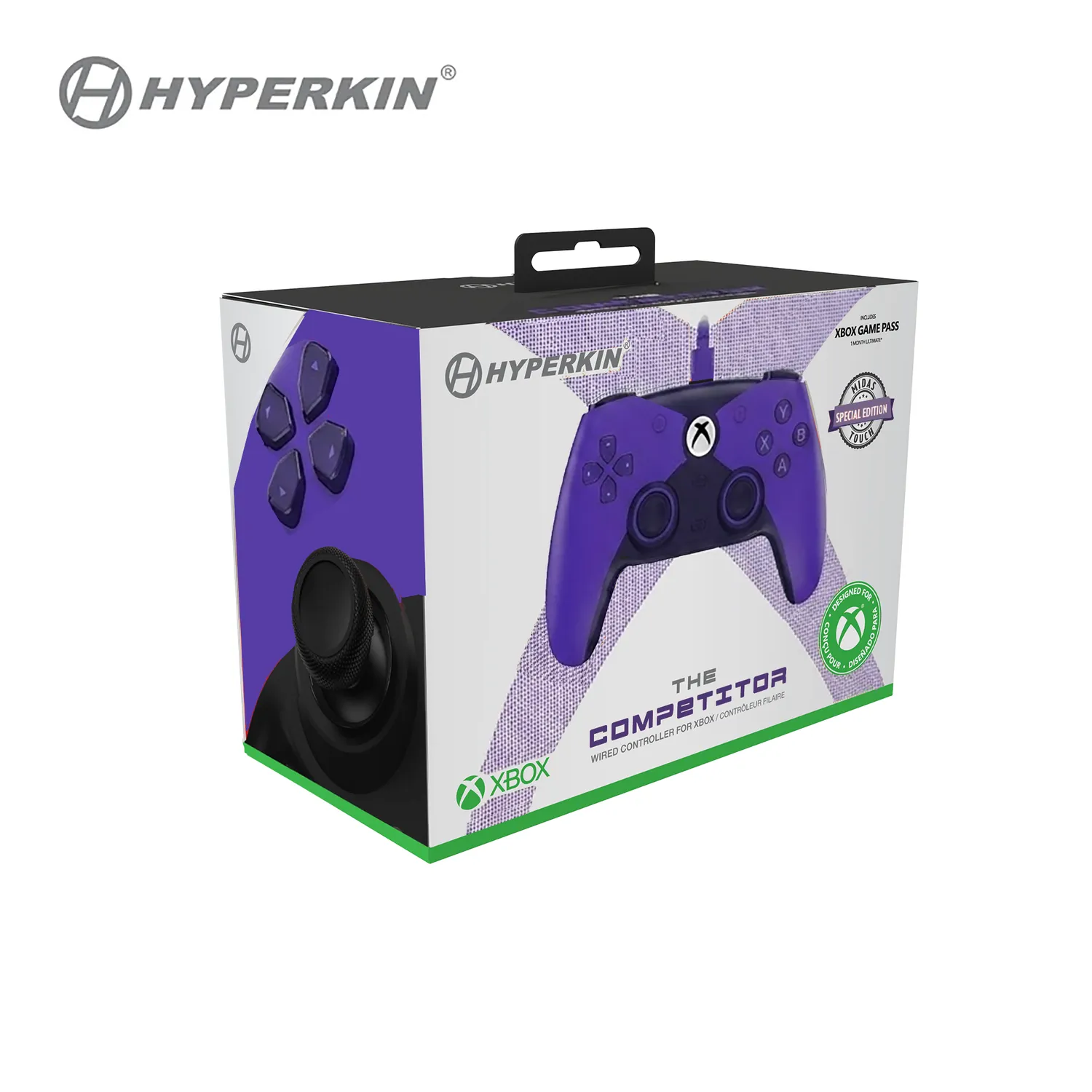 Hyperkin The Competitor bedrade controller paars Xbox