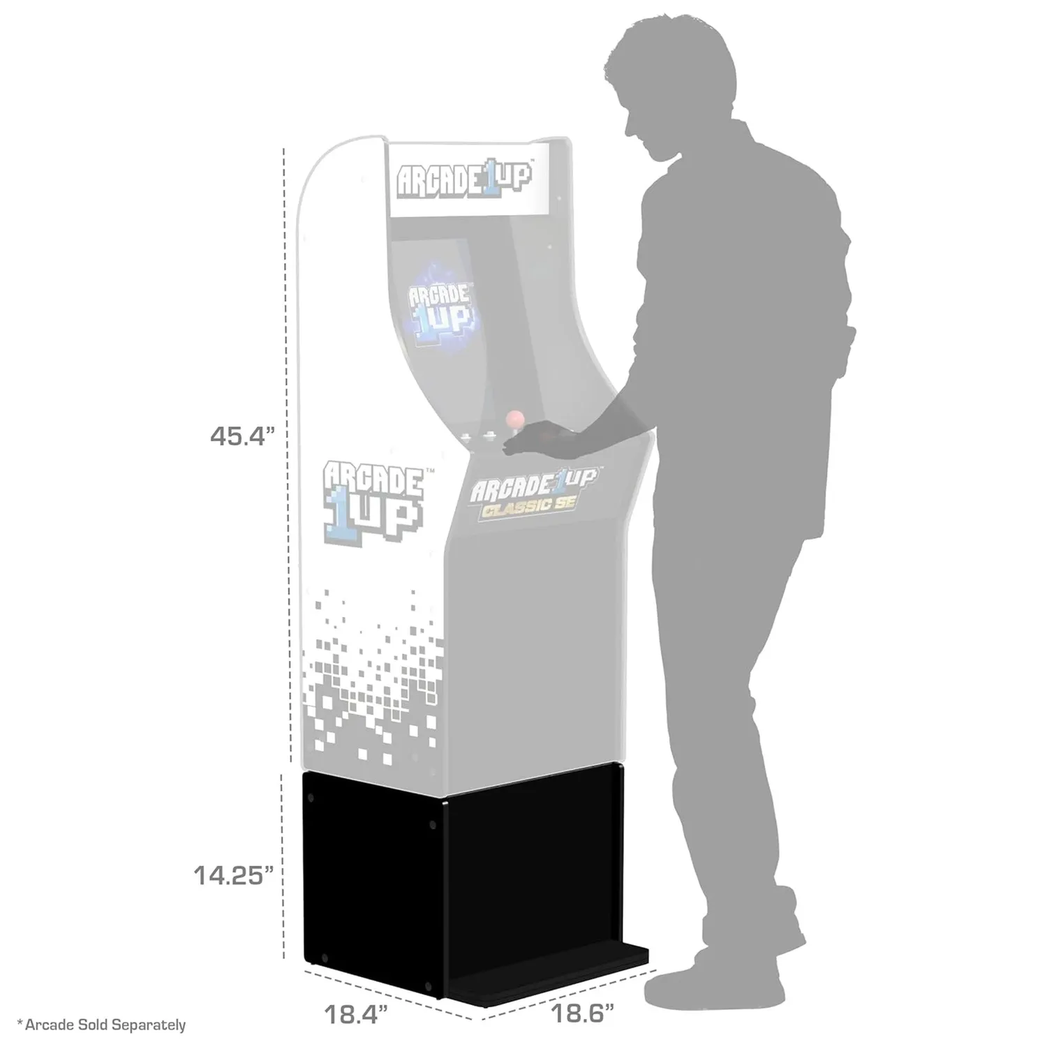 Arcade1Up Classic SE riser 14,25 inch zwart