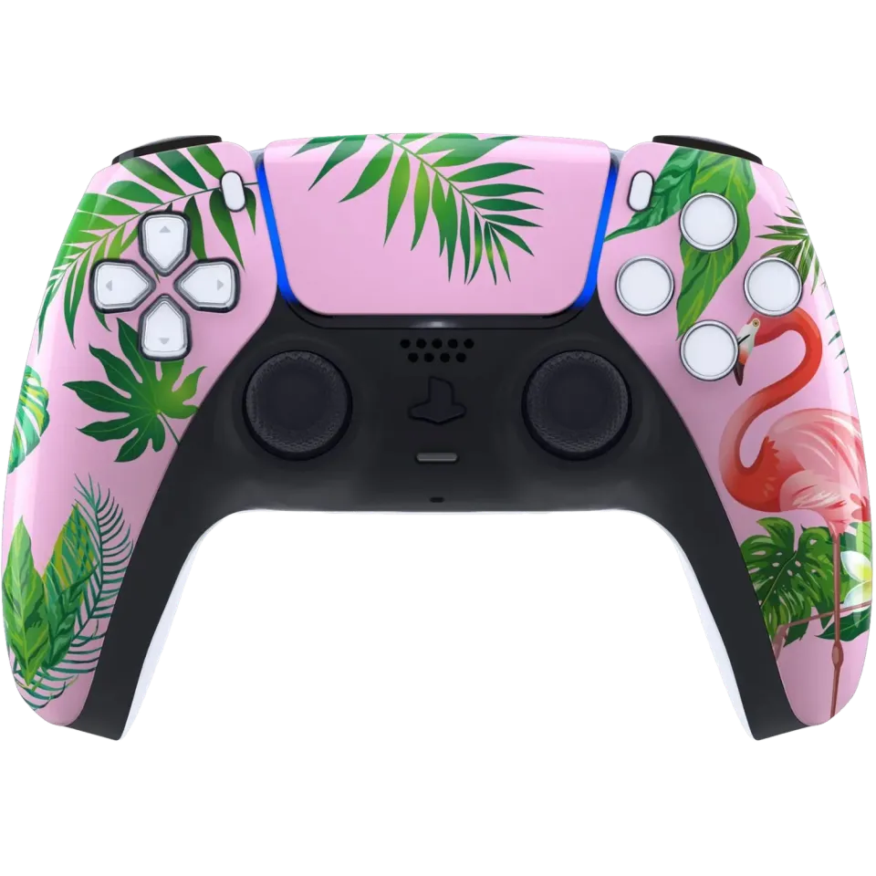 Clever Gaming Flamingo PS5 controller flamingo design