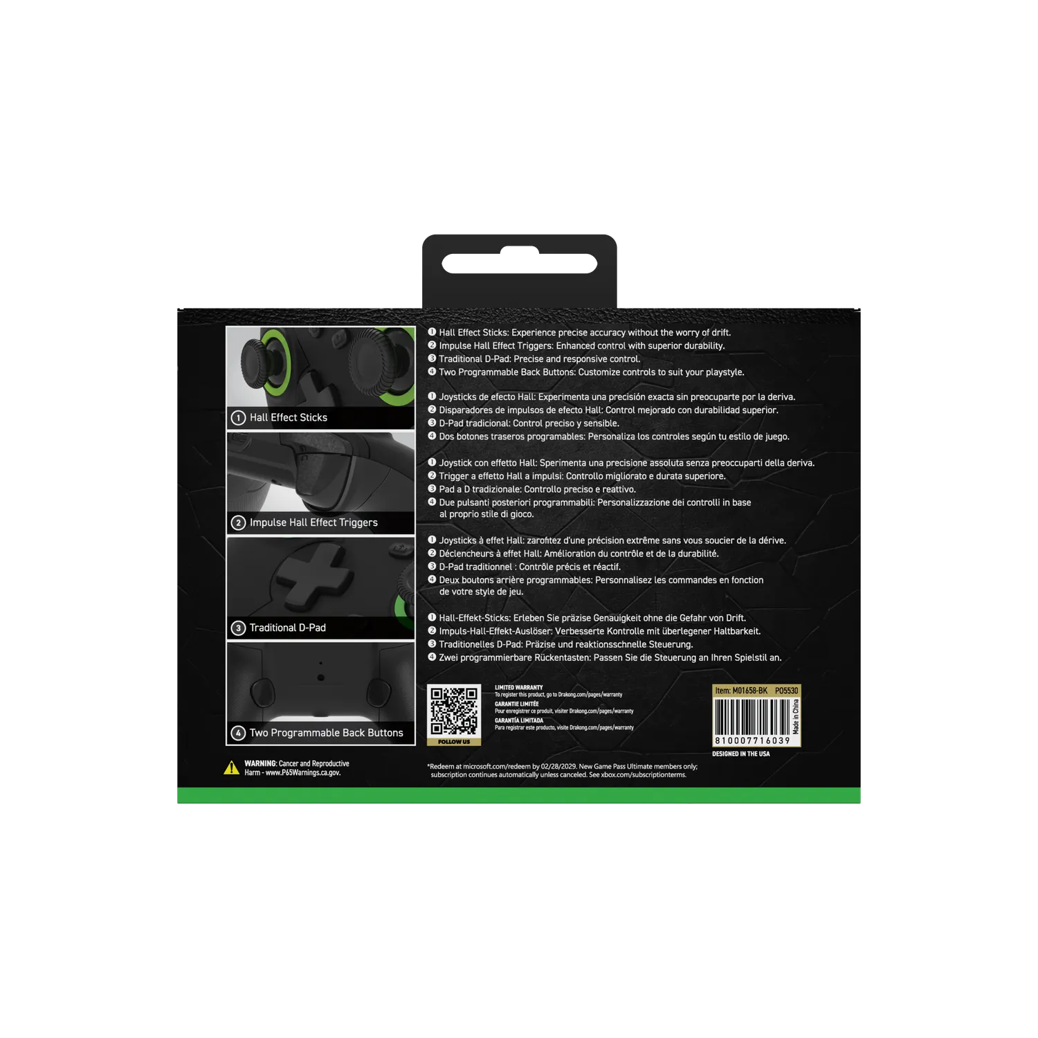 Drakong The Challenger bedrade controller zwart