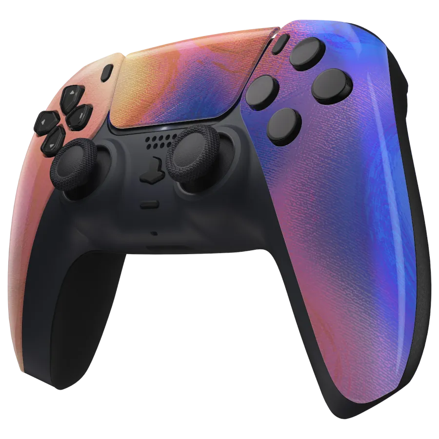 Clever Gaming Abstract Brushes PS5 controller met penseelprint