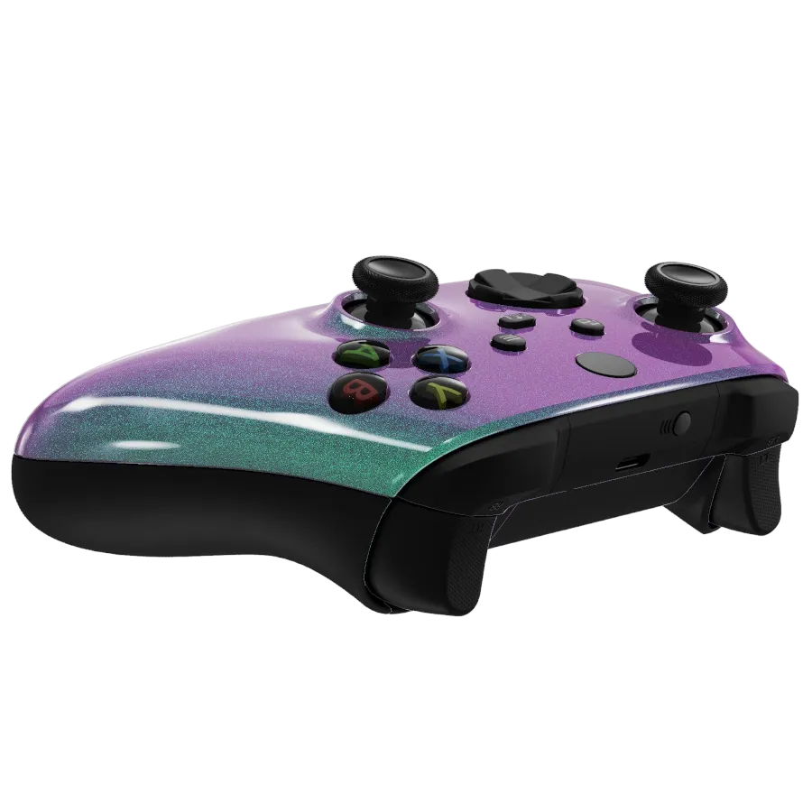 Clever Gaming Chameleon Green Xbox controller color-shift